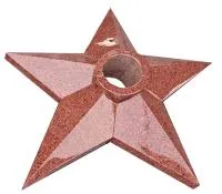 Звезда из красного гранита (517571) поставка комплект горелка ГВД 379 10 89 00 ПС вечный огонь ø 900 мм. монолит - составная  в Озерске Челябинской области