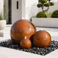 Шары 3 шт. фонтан Corten от (518907) ∅ 0,35 до 1 м. Озерск Челябинская область 